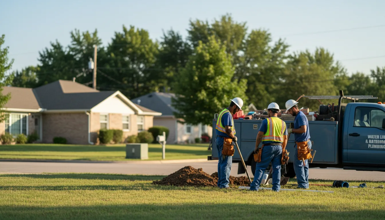 Residential water line and bathroom plumbing service in Thicket, TX